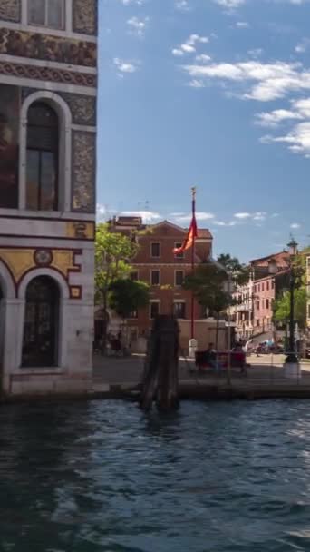 Tiros Cidade Canal Veneza Vertical — Vídeo de Stock