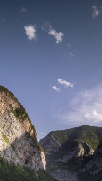 Timelapse Ландшафтної Сцени Природному Парку Монте Карло Арагоні Іспанія Вертикально Ліцензійні Стокові Відеоролики