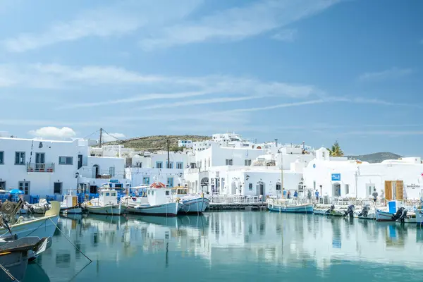 Piękne Miasto Naousa Paros Grecji Obrazy Stockowe bez tantiem