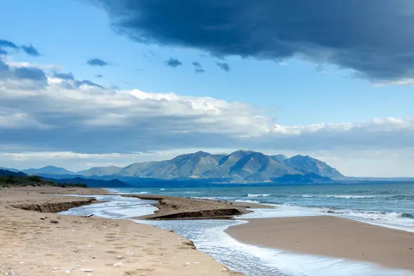 ペロポネソスの 見事なボイドコキリアビーチ ロイヤリティフリーのストック画像