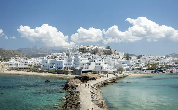 Naxos Byen Naxos Hellas stockfoto