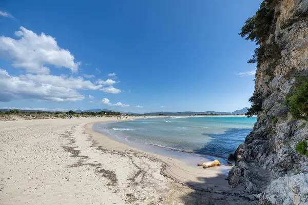 Peloponnese Deki Çarpıcı Voidokilia Plajı Telifsiz Stok Imajlar