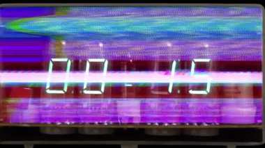 Retro LED saati stop hareketinde 
