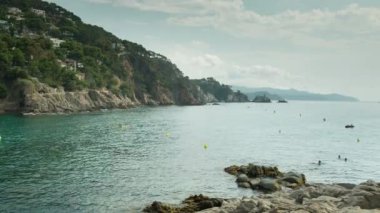 İspanya Costa Bravo Sahili 'nde güzel bir körfez 