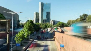 Barselona 'da trafik yoğun.