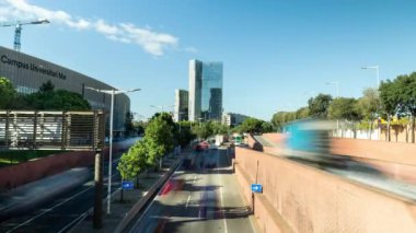Barselona 'da trafik yoğun.
