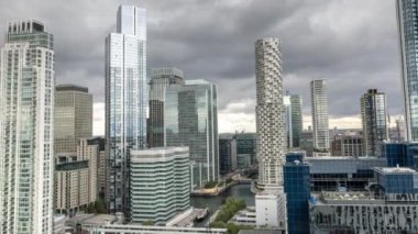 Kanarya iskelesinin ufuk çizgisi zaman çizelgesi, Londra rıhtımı, Londra İngiltere