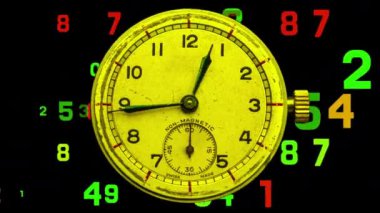 Üzerinde kod ve veri bulunan antika kol saati makrosu