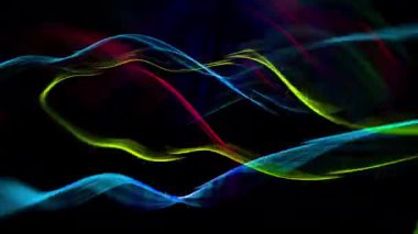 Hareket eden floresan kablolarından yapılmış ışık yolları