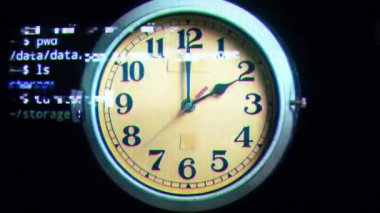 Üst üste eklenmiş kodlu klasik saat durdurma hareketi