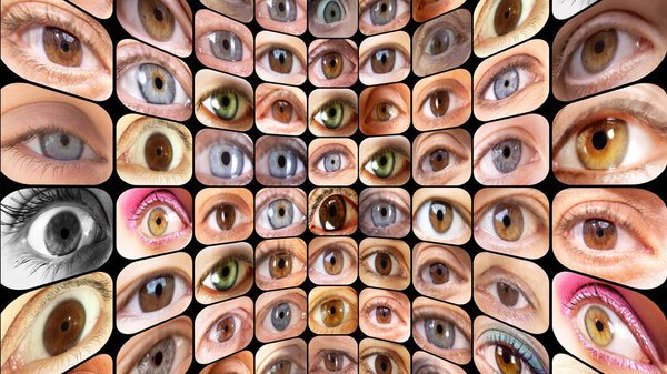 eyes from different people made into grip pattern