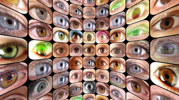 eyes from different people made into grip pattern