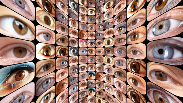 eyes from different people made into grip pattern