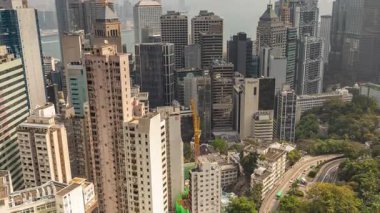 HONG KONG - 19 Mart 2025: Hong Kong şehrinin yükseliş zamanı 