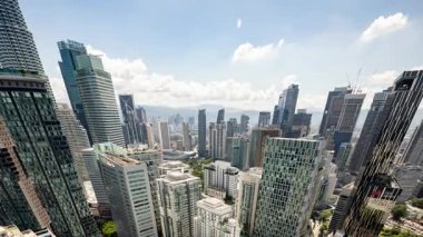 KUALA LUMPUR - 29 Mart 2025: Kuala Lumpur siluetinin yüksek görüş açısına göre zamanlaması 