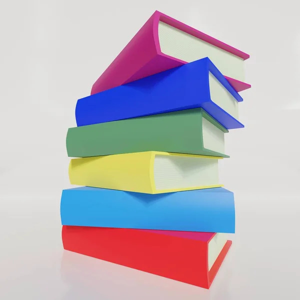 Libros Apilados Colores Difrentes — Foto de Stock