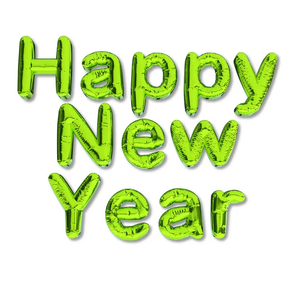 Feliz Año Nuevo Como Letras Metálicas —  Fotos de Stock