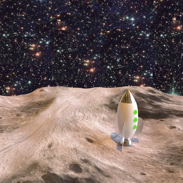 Holdrakéta Landolt Holdfényben — Stock Fotó