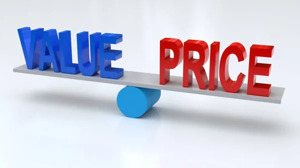 Wert Und Preis Gleichgewicht — Stockfoto