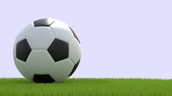Pallone Calcio Sfondo Erba — Foto Stock