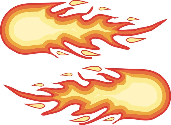 Flame Graphic Flowing Both Directions — Stock Photo, Image