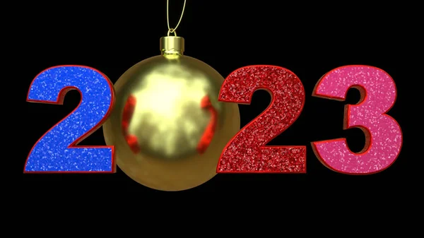 2023 Christmas Decoration Glitter — Stock Photo, Image