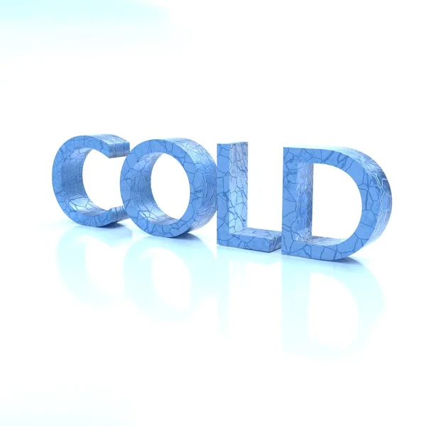 Cold Title Cracked Ice Text — Stock Photo, Image