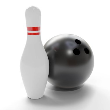 Beyaz arka planda Skittles ile bowling topu