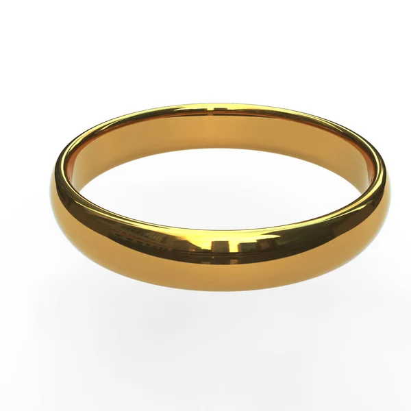 白い背景3Dイラストの結婚指輪 — ストック写真