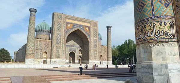 乌兹别克斯坦古代丝绸之路与历史 — 图库照片
