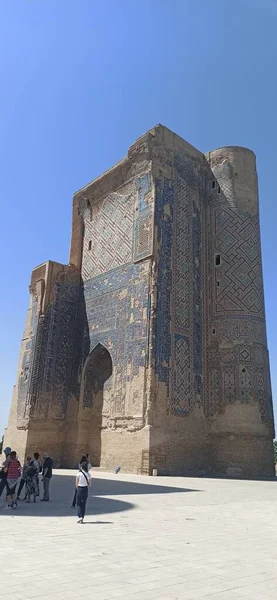 Στο Ουζμπεκιστάν Παλαιός Δρόμος Από Μετάξι Και Ιστορία — Φωτογραφία Αρχείου