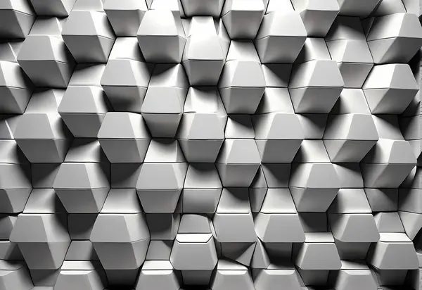 Siyah ve beyaz küplerin soyut arkaplanı. 3d illüstrasyon