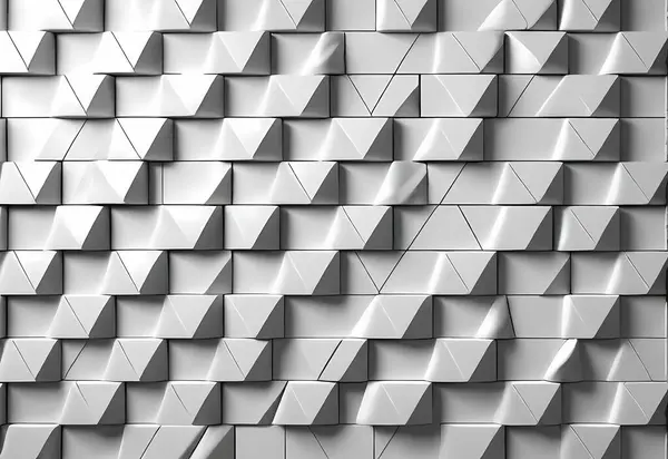 Üç boyutlu beyaz geometrik arkaplan. 3d resimleme