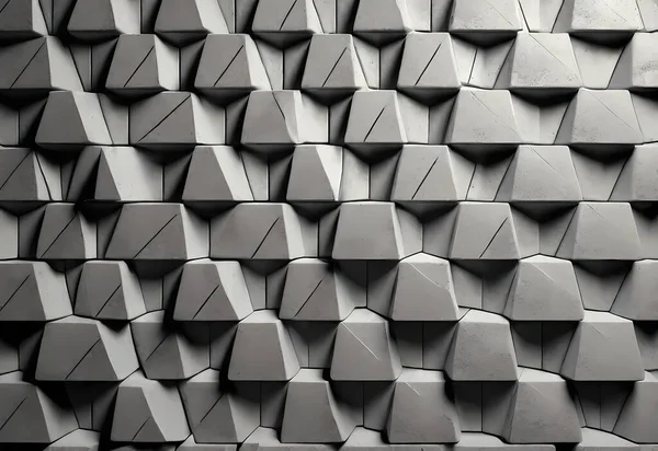 soyut siyah ve beyaz geometrik şekiller 3 boyutlu görüntüleme