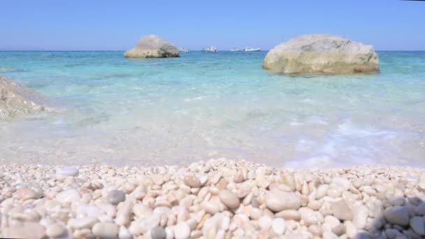Blue Beach Sardinia Italian Coast Elite Resorts Blue Sky Clear — Video