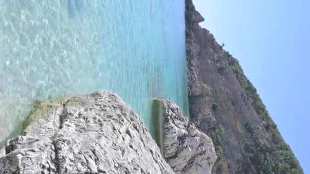 Синій Пляж Сардинії Італійське Узбережжя Еліта Курортів Близько Скіт Війна — стокове відео