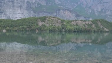 Lake in Trento. Beautiful panorama and calm tourism atmosphere. High quality FullHD footage