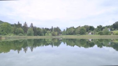 Lake in Trento. Beautiful panorama and calm tourism atmosphere. High quality FullHD footage
