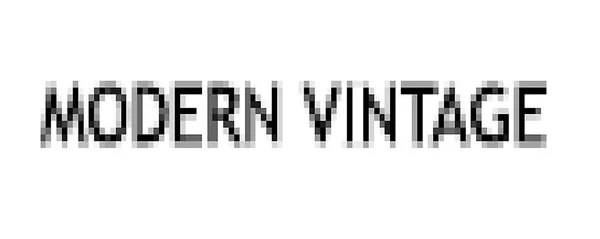 Svart Och Vit Modern Vintage Fras Pixel Stil Isolerad Design — Stockfoto