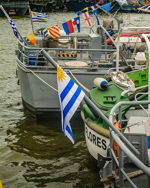Montevideo Uruguay 10月 2021 ウルグアイの港で展示されている軍艦の祭典日イベント — ストック写真