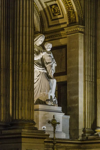 Sculptures Symboliques Célèbre Église Madeleine Paris France — Photo
