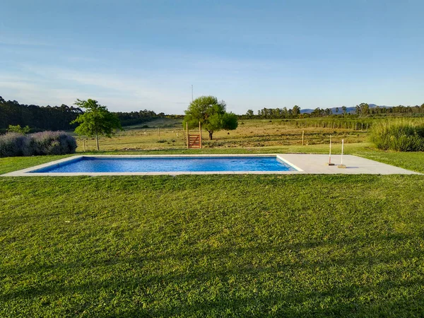 Prázdný Bazén Zahradě Venkovského Domu Maldonado Uruguay — Stock fotografie