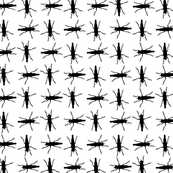 空飛ぶ昆虫シルエットドローイングモチーフパターン — ストック写真