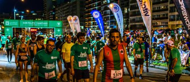 MONTEVIDEO, URUGUAY, Kasım 2022 San Felipe y Santiago yarışını bitiren sporcular dinleniyor.