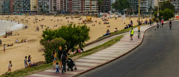 Montevideo Uruguay Novembre 2022 Scena Urbana Costiera Nel Quartiere Pocitos — Foto Stock