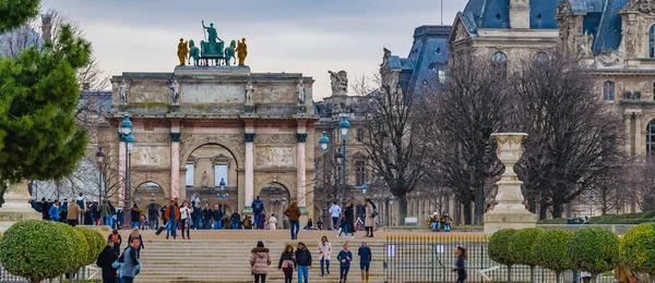 Paris France Janvier 2020 Promenade Dans Célèbre Jardin Des Tuileries — Photo