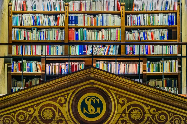 Innenraum Detail Aufgenommen Berühmte Genfer Bibliothek Paris Frankreich — Stockfoto