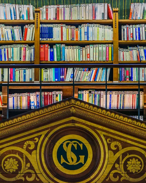 Dettaglio Interno Girato Famosa Biblioteca Ginevra Parigi Francia — Foto Stock