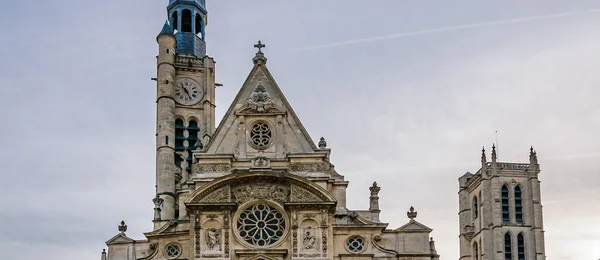 Iglesia Saint Etienne Mont Otros Edificios París Francia —  Fotos de Stock