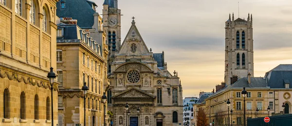 Parigi Francia Gennaio 2020 Chiesa Saint Etienne Mont Altri Edifici — Foto Stock